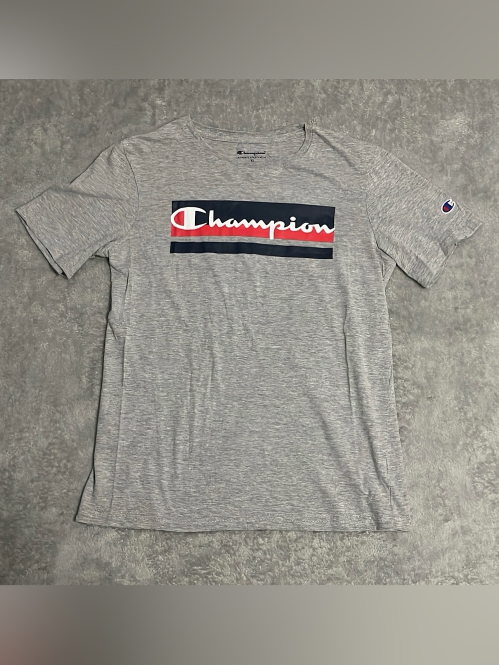 Champion Women’s XL Gray Script Logo Tee Authentic Athleticwear